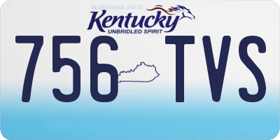 KY license plate 756TVS