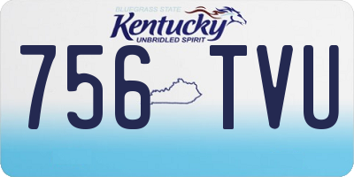 KY license plate 756TVU