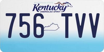 KY license plate 756TVV