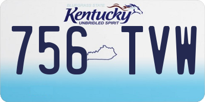 KY license plate 756TVW