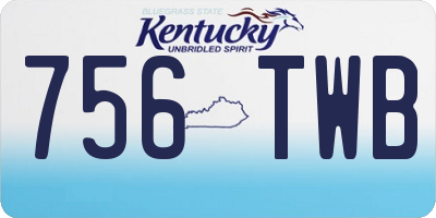 KY license plate 756TWB
