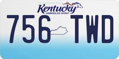 KY license plate 756TWD
