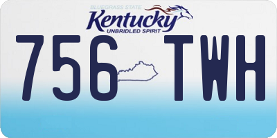 KY license plate 756TWH