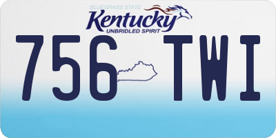 KY license plate 756TWI