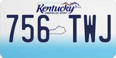 KY license plate 756TWJ