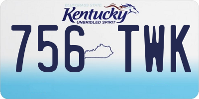 KY license plate 756TWK