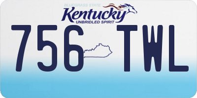 KY license plate 756TWL