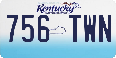 KY license plate 756TWN