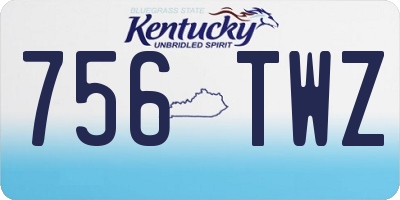 KY license plate 756TWZ