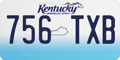 KY license plate 756TXB