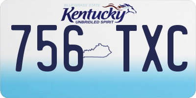 KY license plate 756TXC