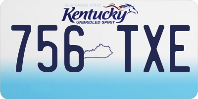 KY license plate 756TXE