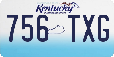 KY license plate 756TXG