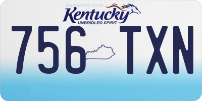 KY license plate 756TXN