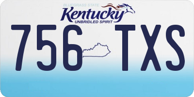 KY license plate 756TXS