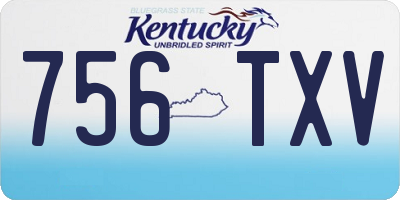 KY license plate 756TXV