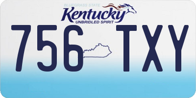 KY license plate 756TXY