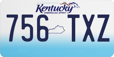 KY license plate 756TXZ