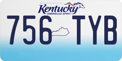 KY license plate 756TYB