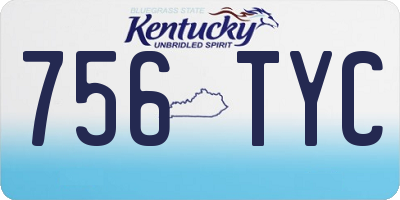 KY license plate 756TYC