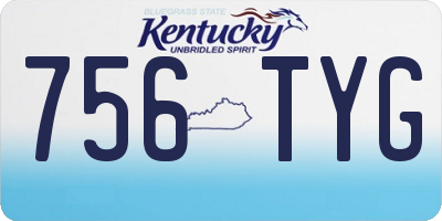 KY license plate 756TYG