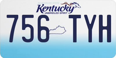 KY license plate 756TYH