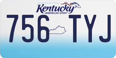 KY license plate 756TYJ