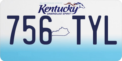 KY license plate 756TYL