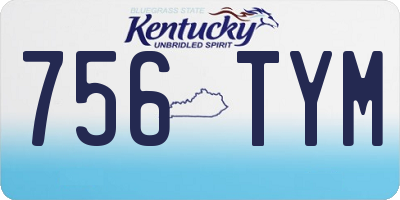 KY license plate 756TYM