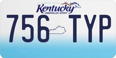 KY license plate 756TYP