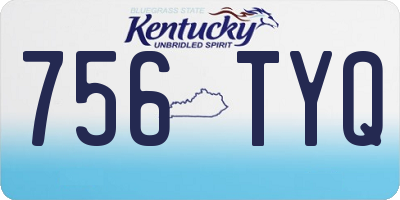 KY license plate 756TYQ