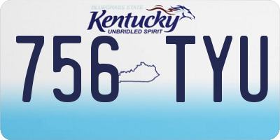 KY license plate 756TYU