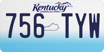 KY license plate 756TYW