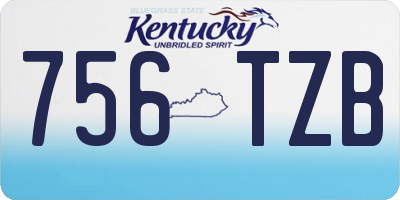 KY license plate 756TZB