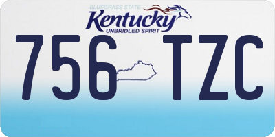 KY license plate 756TZC