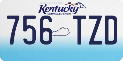 KY license plate 756TZD