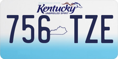 KY license plate 756TZE