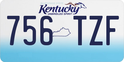 KY license plate 756TZF