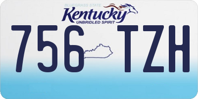 KY license plate 756TZH