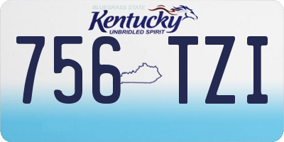 KY license plate 756TZI