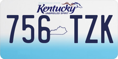 KY license plate 756TZK