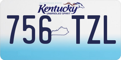 KY license plate 756TZL