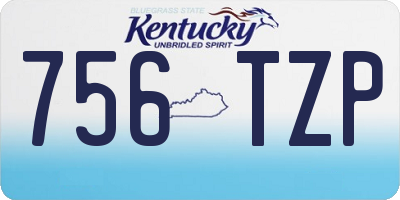 KY license plate 756TZP