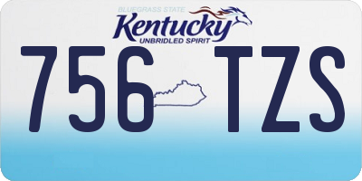 KY license plate 756TZS