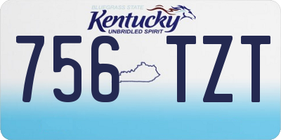 KY license plate 756TZT