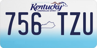 KY license plate 756TZU