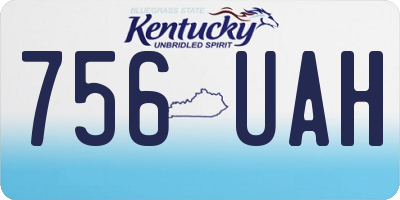 KY license plate 756UAH