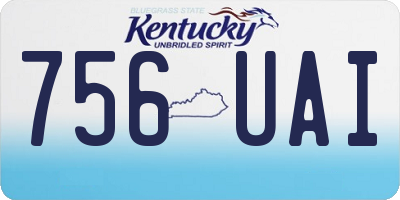 KY license plate 756UAI