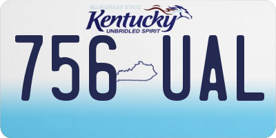 KY license plate 756UAL