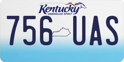 KY license plate 756UAS